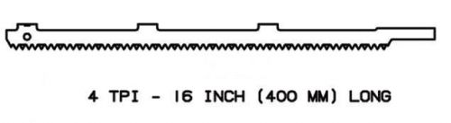 16&#039;&#039; Standard Replacement Blade for Jarvis Wellsaw 400, 404, 420 &amp; 444