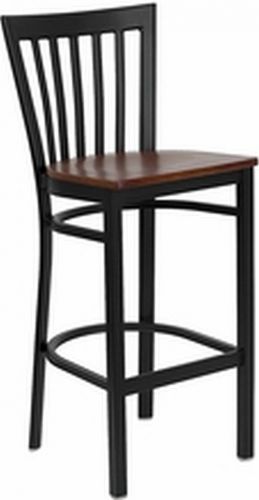 New metal designer restaurant barstools w cherry wood seat *lot of 10 barstools* for sale