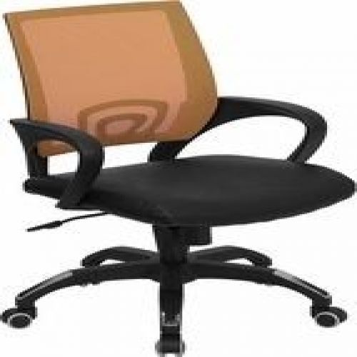 Flash furniture cp-b176a01-orange-gg mid-back orange mesh computer chair with bl for sale