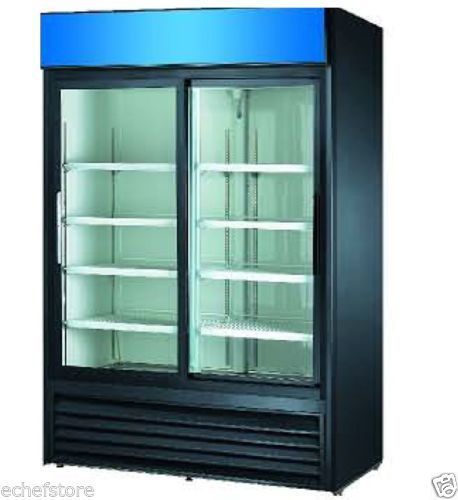 Alamo Two Glass Door Freezer Merchandiser D768BM2F 36 Cu.ft