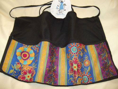 Black Server Waitress  Waist Apron  Regal Waist Apron Name Embroidered FREE