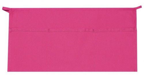 3 Pocket Waist Apron Hot Pink Waiter Waitress Bar Staff Craft Made in USA New