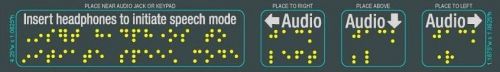 ATM MACHINE BRAILLE ADA AUDIO DECAL SET - 1 SET HYOSUNG TRANAX TRITON IN STOCK!