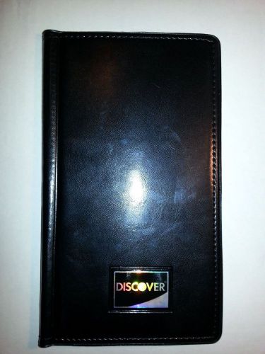 1x Black Discover GUEST CHECK PRESENTER Credit Card Bill Receipt Holder