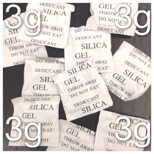 50 x 3g gram Silica Gel Packet Sachet Desiccant Absorb Moisture Camera