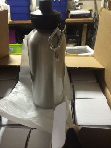 48 pcs 600ml Sublimation  Silver Aluminum Water Bottles