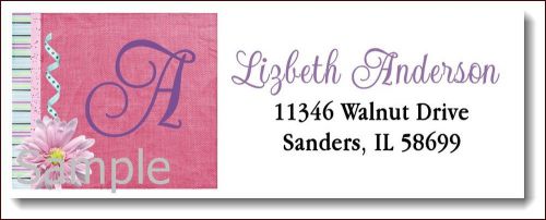 PASTEL BACKGROUND &amp; MONOGRAM #64 LASER RETURN ADDRESS LABELS