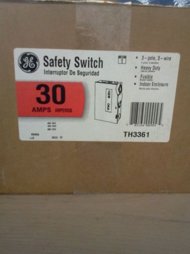 General Electric 30 Amp 600 volt Safety Switch TH3361  New no Box Disconnect