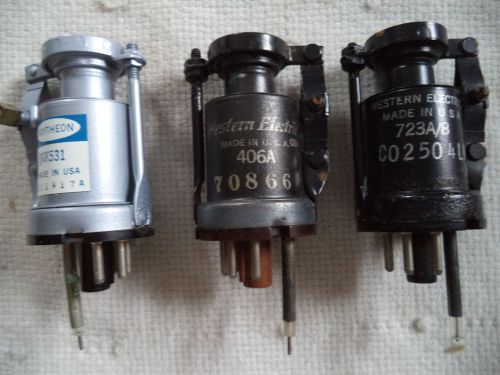 NOS Raytheon QKK531 and (2) Used  Western Electric 406A &amp; 723A/B Reflex Klystron