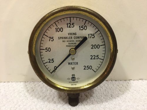 Brass fire sprinkler usg viking water pressure gauge pa penna steampunk low bin for sale