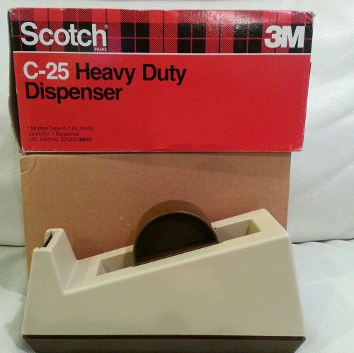Large scotch 3m c-25 heavy duty weighted wide tape dispenser for sale