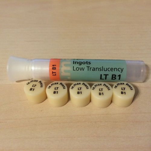 Ivoclar IPS E.max Press Ingots Low Trans LT-B1 Pressable Ceramic 5pk NEW