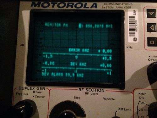 MOTOROLA COMMUNICATION SYSTEM ANALYZER R-2001B SERVICE MONITOR