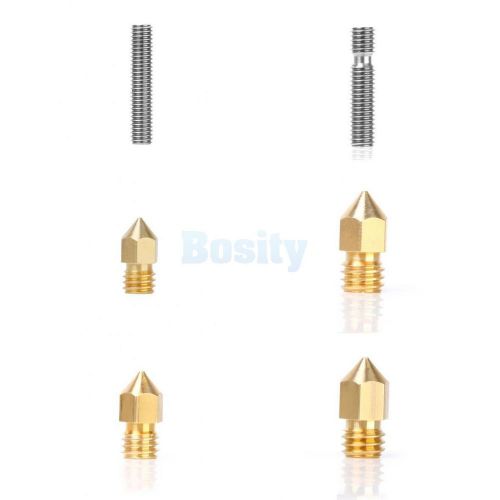 M6x30 &amp; m6x26.5 throat + 0.2~0.5mm nozzle for reprap 3d printer extruder 1.75mm for sale