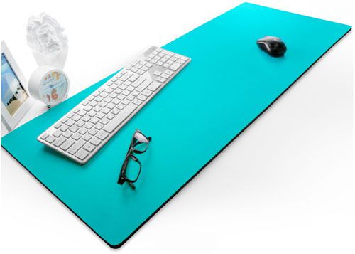 Extra large desk mouse pad mat neoprene 6mm padded computer vivid 96 x38cm aqua for sale