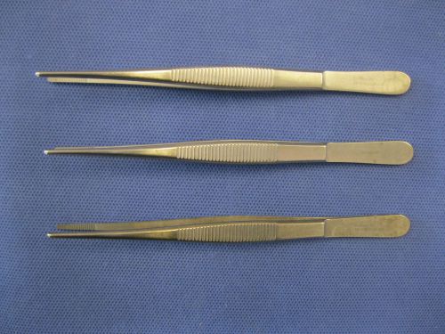 LOT OF 3 CODMAN DRESSING FORCEPS  30-4135,  6&#034;