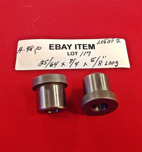 ACME H-48-10 Head Press Fit Shoulder Drill Bushings 25/64 x 3/4&#034; x 5/8&#034; Lot of 2