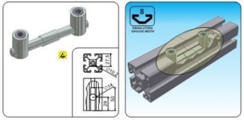 T slot gst-8 esd connector (2pcs) for sale