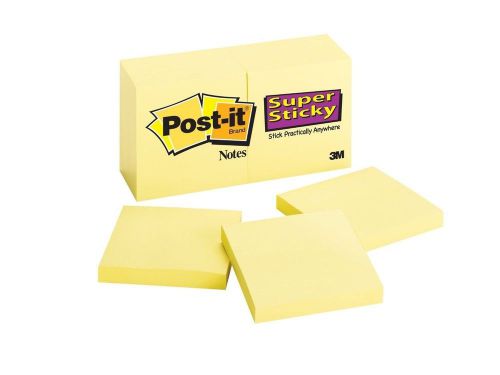 Post-it super sticky notes 3&#034;x3&#034; canary/yellow 2 packs 20-pads/pack 654-10sscy for sale