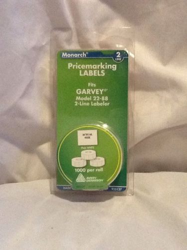 pricemarking labels Fits Garvey Model 22-88 2 Line Labeled