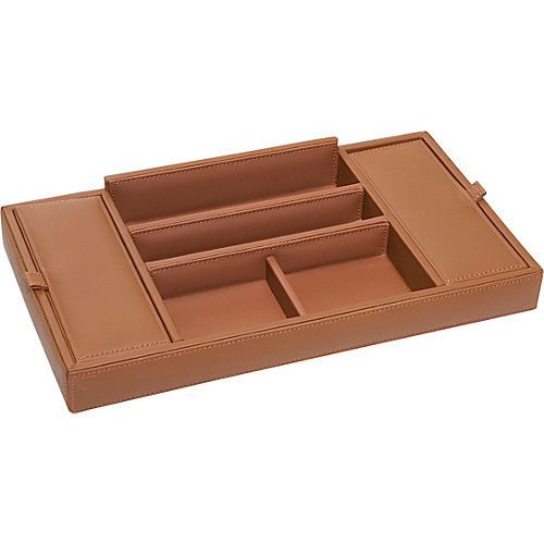 Royce leather men&#039;s leather valet tray - tan business accessorie new for sale