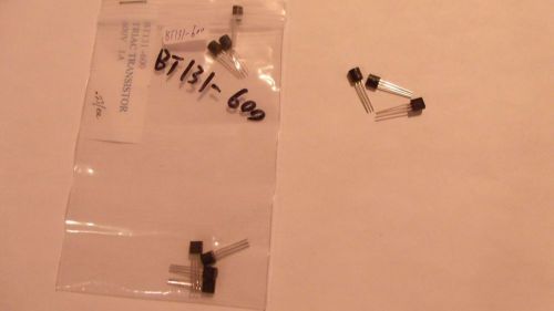 BT131-600 TRIAC TRANSITOR    600V / 1A  TO 92 THRU HOLE LOT OF 2 PCS