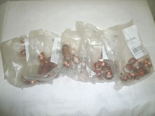 (5) PACKS CASH ACME PEX 1&#034; COPPER CRIMP RINGS CLAMPS 23104CP25 125-RINGS