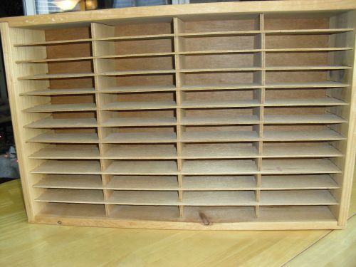 wood storage Napa Valley 48 slot office messages vhs cds tape portable crate