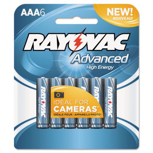 Alkaline High Energy Batteries, AAA, 6/Pk