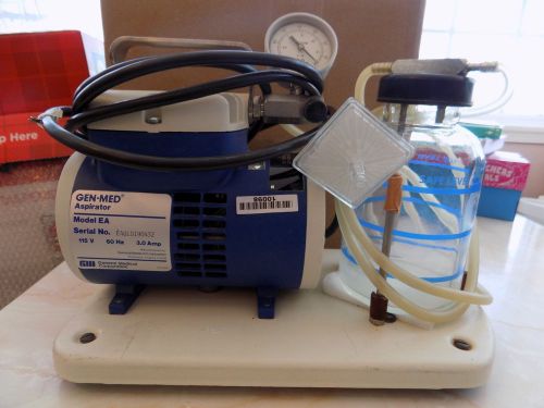 Gen-Med Aspirator Model EA Vacuum Pump w/ Glass Bottle