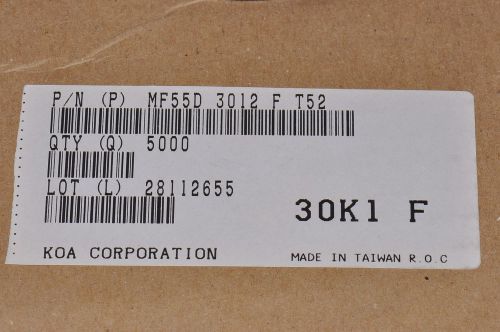 770-pcs resistor 30.1k 1% precision metal koa mf55d3012ft52 55d3012ft52 for sale