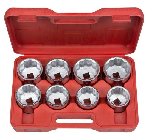 NEW 9 Pcs 3/4&#034; Add On Socket Set Chrome Plated Heavy Box Socket Head