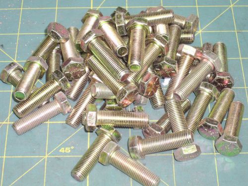 HEX CAP SCREW 3/8-24 X 1-1/4 GRADE 8 YELLOW ZINC (QTY 48) FULL THREADS #57173