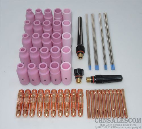 60 pcs TIG Welding Torch Kit  WP-17 WP-18 WP-26 WL20 Lanthanated Electrode