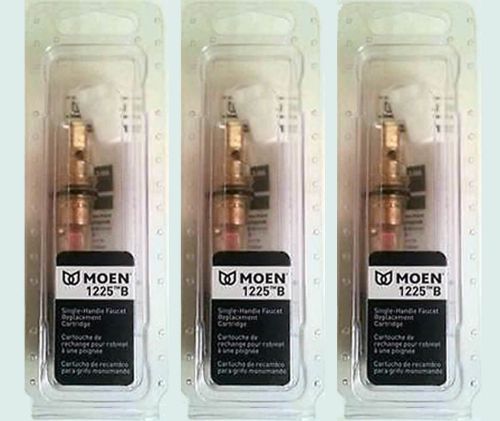 Lot of (3) Moen 1225B Single Handle Standard Replacement Cartridges