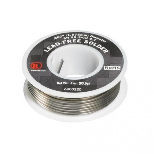 RADIOSHACK® LEAD-FREE SOLDER (SNCU) 0.062&#034;