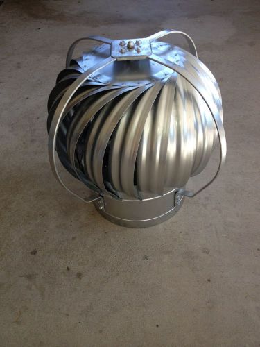 NOS ALUMINUM TURBINE VENTILATOR WITH WIND BRACE 22&#034; WIDE X 19&#034; TALL