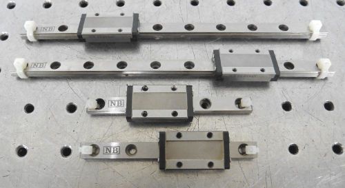 C114673 Lot 4 NB Nippon Bearing SEBS9AY Linear Slide Rails (94.75mm &amp; 195mm)