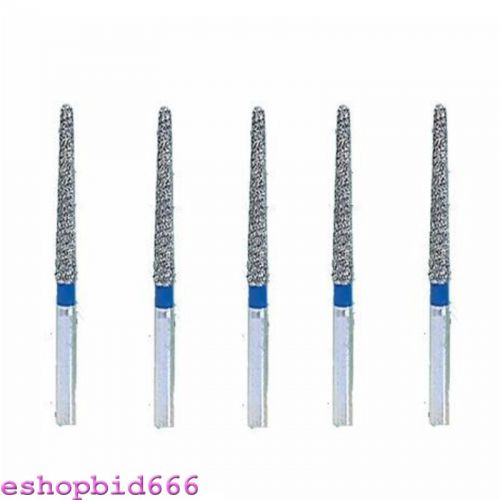 5 pcs dental diamond burs flat-end tapered medium fg 1.6mm high handpiece tf-13 for sale