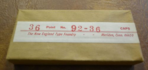 LETTERPRESS METAL TYPE, #92-36 pt. New England Type, Regent (Onyx), 1 pkgs