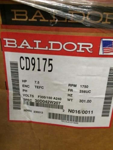 Baldor motor cd9175 - 7.5hp 1750rpm for sale