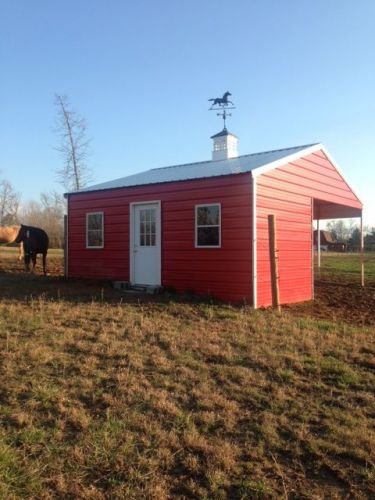 Metal Barn Run In/Tack/Feed Room Shed