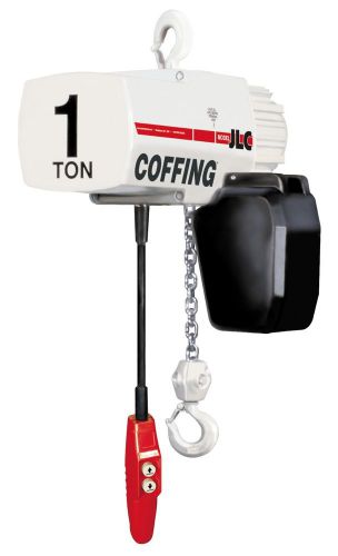 Coffing JLC 08241W 1 Ton Electric Hoist, 115/230v, 1ph, 20&#039; Lift, Hook Mount