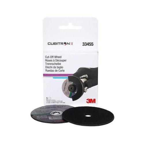 3M 33455 Cubitron  II Cut-Off Wheel, 3 in x .0625 in x 3/8 in 5 Per Pack