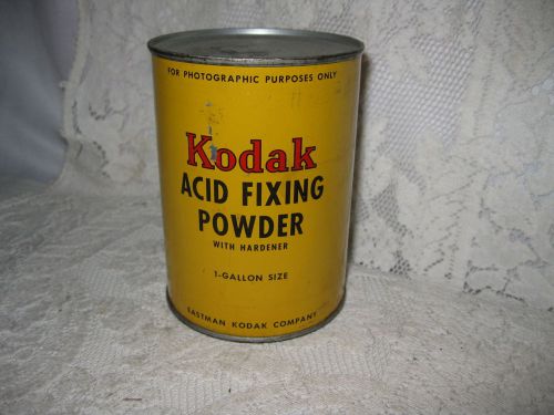 Kodak acid fixing powder tin one gallon unopened photographic kodak company for sale