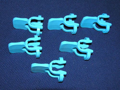 6 Keck Ball and Socket Plastic Clamp - Light Blue Clips # KS19