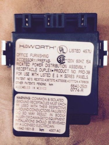 HAWORTH OFFICE NGE DUPLEX RECEPTACLE PRD1 E, H &amp; V PANELS MODEL PRD, PRS &amp; VER