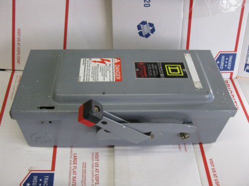 SQUARE D H321N SER E1 30A 30 A AMP FUSIBLE SWITCH DISCONNECT 240V VOLT