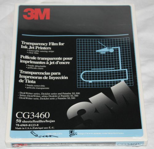 SEALED 3M CG3460 Transparency Film for Inkjet Printers 50 Count Box New Unopened