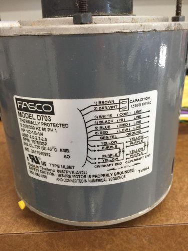 Fasco D703 1/2-1/4 Horse Power Direct Drive Blower Motor